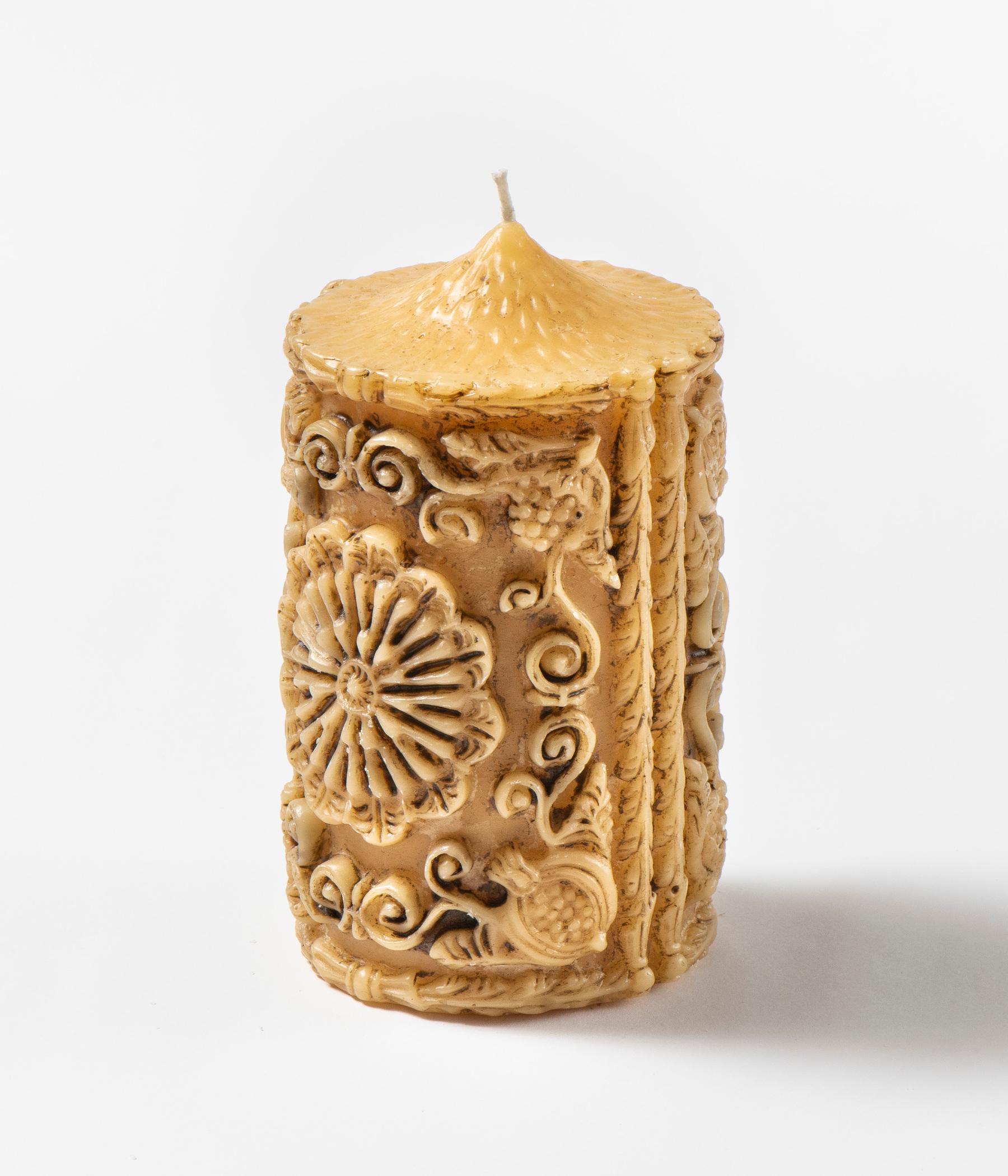 Honey flowers candle - CARVED line