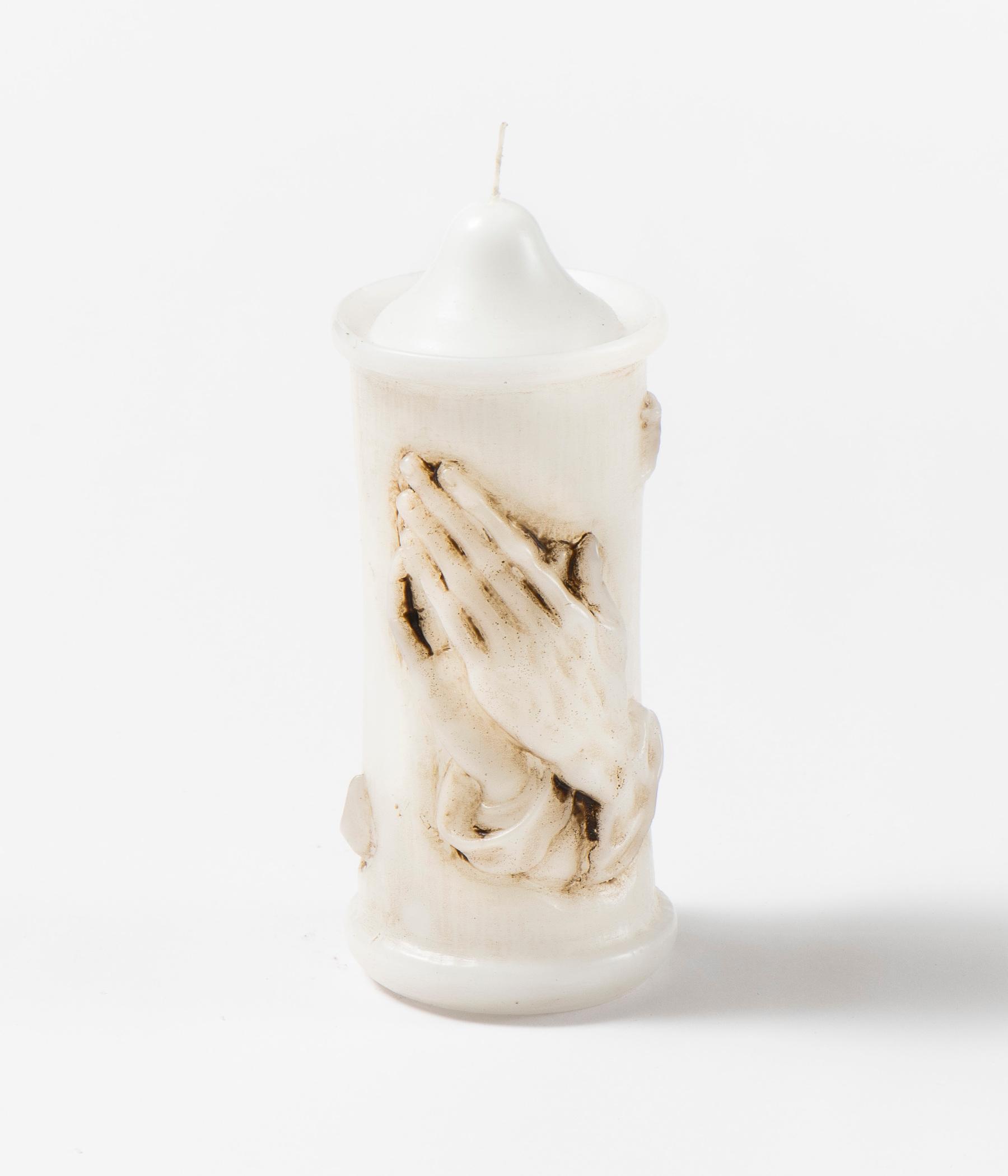 Folded hands candle - CARVED line