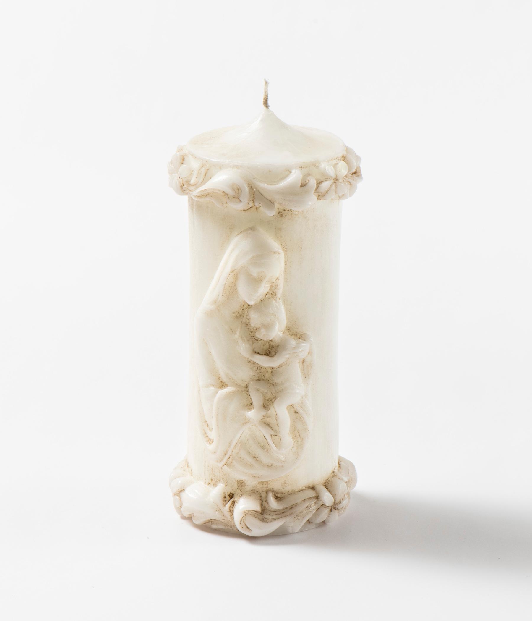 Madonna with baby candle - CARVED line