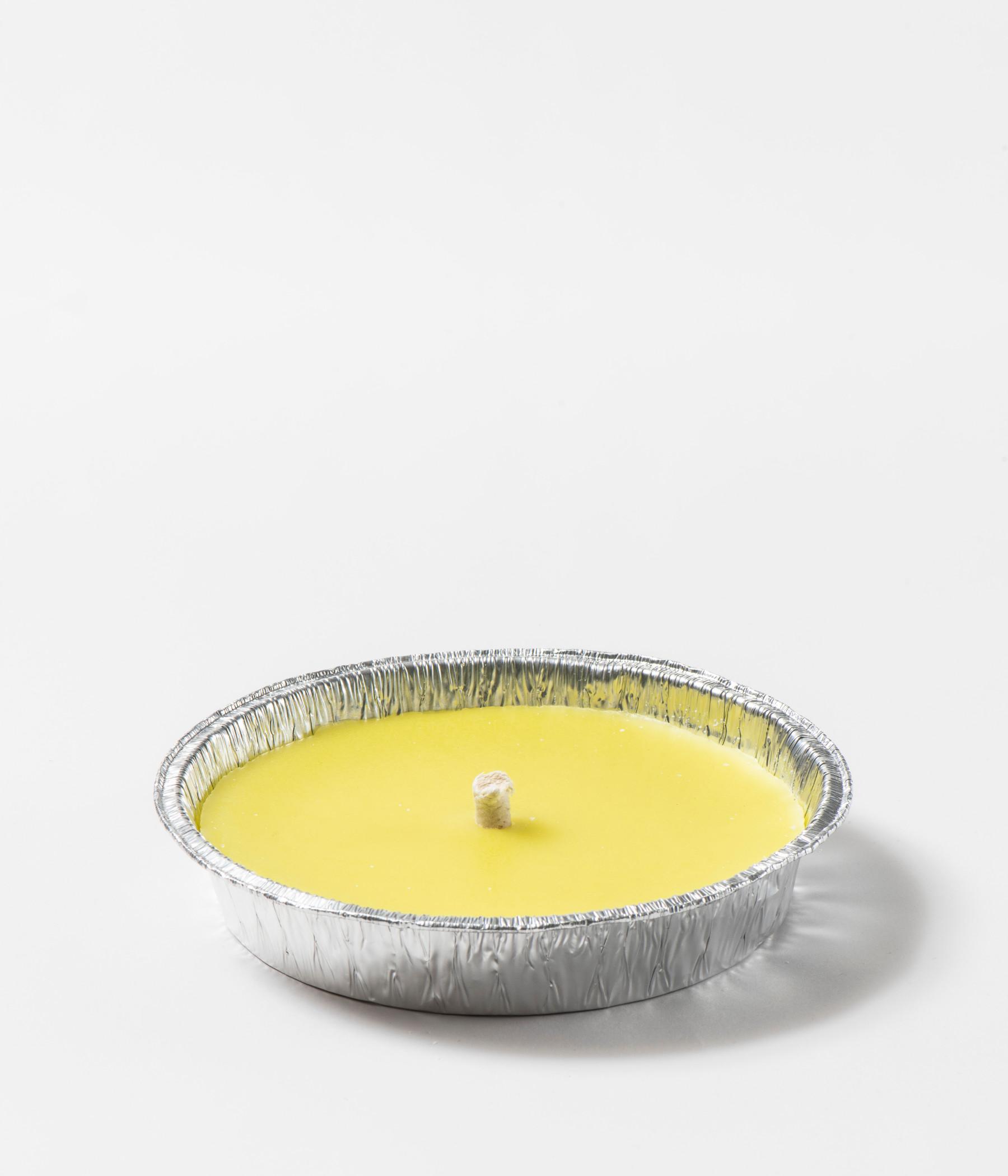 Candle with aluminium plate - LEMONGRASS line