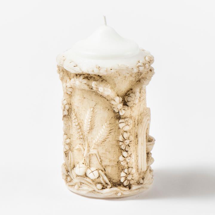 Bread and wine candle - CARVED line