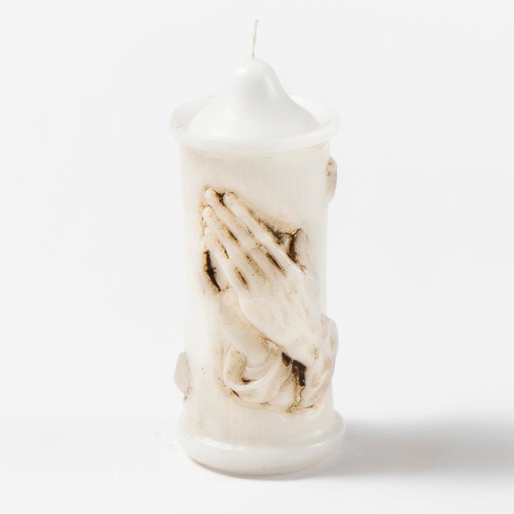 Folded hands candle - CARVED line