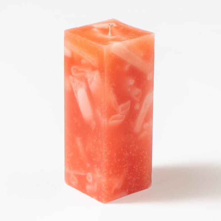 Square candle - MARBLED line