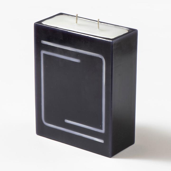 Rectangular candle - BLACK&WHITE line