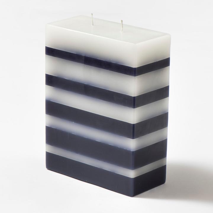 Rectangular candle - BLACK&WHITE line