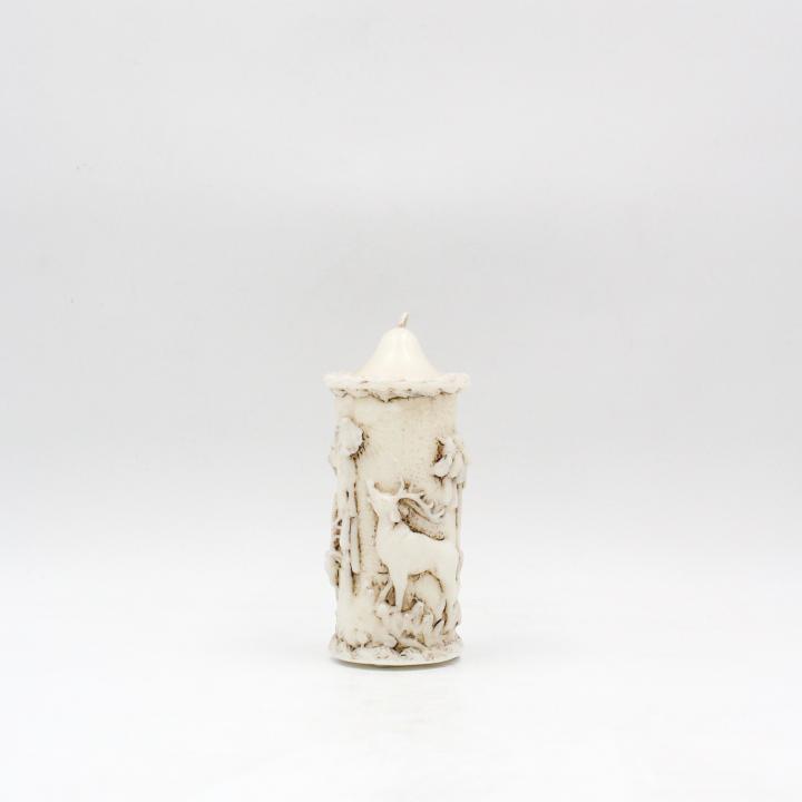 Candela Battesimo con cervi - linea INCISE